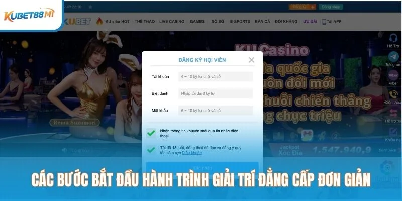 Các bước bắt đầu hành trình giải trí đẳng cấp đơn giản