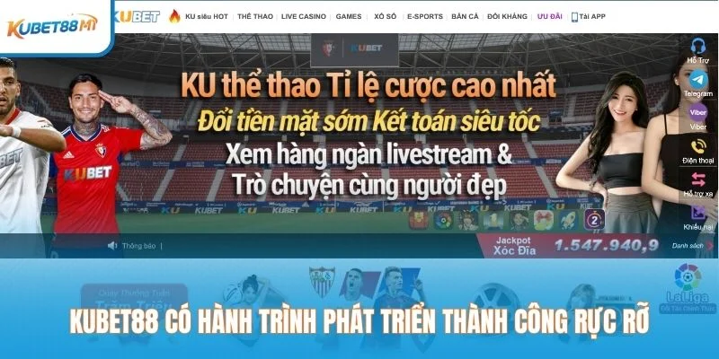 Kubet có hành trình phát triển thành công rực rỡ